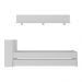 Conjunto Quarto Bicama com Baú e Prateleira 175cm Multimóveis MP4118 Branco