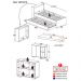 Conjunto Quarto Bicama com Colchão e Baú/Balcão 2 Portas Multimóveis MP4219 Branco