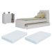 Conjunto Quarto Bicama com Colchão e Baú/Balcão 2 Portas Multimóveis MP4219 Branco