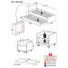 Conjunto Quarto Bicama com Colchão e Baú/Mesa de Cabeceira Multimóveis MP4223 Branco