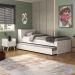 Conjunto Quarto Bicama com Colchão e Baú/Mesa de Cabeceira Retrô Multimóveis MP4222 Branco