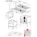 Conjunto Quarto Bicama com Colchão e Baú/Mesa de Cabeceira Retrô Multimóveis MP4222 Branco/Natural