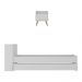 Conjunto Quarto Bicama com Colchão e Baú/Mesa de Cabeceira Retrô Multimóveis MP4222 Branco/Natural