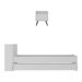 Conjunto Quarto Bicama com Colchão e Baú/Mesa de Cabeceira Retrô Multimóveis MP4222 Branco/Preto