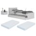 Conjunto Quarto Bicama com Colchão e Baú/Mesa de Cabeceira Suspensa Multimóveis MP4221 Branco
