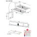 Conjunto Quarto Bicama com Colchão e Baú/Prateleira 175cm Multimóveis MP4220 Branco