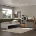 Conjunto Quarto Cama Solteiro com Colchão/Escrivaninha Multimóveis MP4226 Branco/Rustic