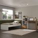 Conjunto Quarto Cama de Solteiro com Escrivaninha Multimóveis MP4124 Branco/Rustic