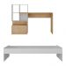Conjunto Quarto Cama de Solteiro com Escrivaninha Multimóveis MP4124 Branco/Rustic