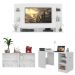 Conjunto Sala de Estar Painel TV 60" / Aparador / Mesa Dobrável Lara Multimóveis Branco