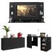 Conjunto Sala de Estar Painel TV 60" / Aparador / Mesa Dobrável Lara Multimóveis Preto