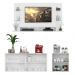 Conjunto Sala de Estar Painel TV 60" e 2 Aparadores Olívia Multimóveis Branco