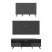 Conjunto Sala de Estar Rack + Painel TV 65" e Aparador Retrô Sofia Multimóveis Preto