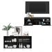 Conjunto Sala de Estar Rack + Painel TV 65" e Aparador Retrô Sofia Multimóveis Preto/Branco