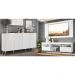 Conjunto Sala de Estar Rack/Painel TV/Aparador Multimóveis Sofia FG1005 Branco/Natural