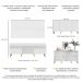 Conjunto Sala de Estar Rack/Painel TV/Aparador Multimóveis Sofia FG1005 Branco/Natural