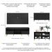 Conjunto Sala de Estar Rack/Painel TV/Aparador Multimóveis Sofia FG1005 Preto/Natural
