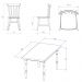 Conjunto Sala de Jantar com Mesa e 6 Cadeiras Multimóveis CR50118 Branco/Natural