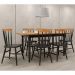 Conjunto Sala de Jantar com Mesa e 6 Cadeiras Multimóveis CR50118 Ébano/Natural