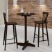 Conjunto Sala de Jantar/Bar com Mesa e 2 Banquetas Altas CR50119 Castanho