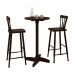 Conjunto Sala de Jantar/Bar com Mesa e 2 Banquetas Altas CR50119 Castanho