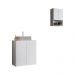 Conjunto de Gabinete Banheiro com Armário Aéreo 2 Portas Multimóveis MP5061 Branco
