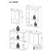 Conjunto de Gabinete Banheiro com Armário Aéreo 2 Portas Multimóveis MP5061 Branco