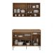 Cozinha Compacta 120cm com Armário e Balcão para Pia Paris Multimóveis MP2231 Rustic/Branco