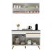 Cozinha Compacta 2 pç c/ Armário e Balcão MP3688 Veneza GW Multimóveis Branca