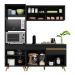 Cozinha Compacta 3 pç c/ Armário e Balcão MP3695 Veneza GB Preta