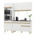 Cozinha Compacta 3 peças com Leds MP2019 Veneza Up Multimóveis Branca
