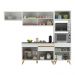 Cozinha Compacta 4 pç c/ Armário e Balcão MP3690 Veneza GW Multimóveis Branca