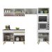 Cozinha Compacta 4 pç c/ Armário e Balcão MP3692 Veneza GW Multimóveis Branca
