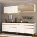 Cozinha Compacta 4 pç c/ Armário e Balcão MP3696 Veneza GW Multimóveis Branca