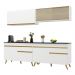 Cozinha Compacta 4 pç c/ Armário e Balcão MP3696 Veneza GW Multimóveis Branca