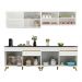 Cozinha Compacta 4 pç c/ Armário e Balcão MP3696 Veneza GW Multimóveis Branca