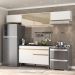 Cozinha Compacta 4 pç c/ Armário e Balcão MP3698 Veneza GW Multimóveis Branca