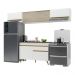 Cozinha Compacta 4 pç c/ Armário e Balcão MP3698 Veneza GW Multimóveis Branca