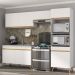 Cozinha Compacta 4 peças com Armário e Balcão MP3749 Veneza GW Multimóveis Branca