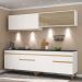 Cozinha Compacta 4 peças com Leds MP2021 Veneza Up Multimóveis Branca