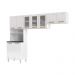 Cozinha Compacta Aço 3 Peças com Armário para Forno/Micro-ondas Multimóveis CR20367 Branco