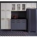 Cozinha Compacta Aço 3 Peças com Vidros Armários Aéreos e Paneleiro Multimóveis CR20368 Branco