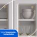 Cozinha Compacta Aço 3 Peças com Vidros Armários Aéreos e Paneleiro Multimóveis CR20369 Branco