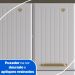 Cozinha Compacta Aço 3 Peças com Vidros Armários Aéreos e Paneleiro Multimóveis CR20369 Branco/Preto