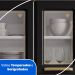 Cozinha Compacta Aço 3 Peças com Vidros Armários Aéreos e Paneleiro Multimóveis CR20369 Branco/Preto