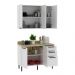 Cozinha Compacta MDF com Armário e Balcão com Tampo 120cm Multimóveis CR20452 Branco/Carvalho Tropical