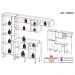 Cozinha Compacta Multimóveis Pequim FG3572 com 2 Leds Armário e Balcão Preta/Lacca Fumê