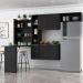 Cozinha Compacta Multimóveis Sofia FG2008 com Mesa Dobrável Preta
