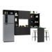 Cozinha Compacta Multimóveis Sofia FG2010 com Mesa Dobrável Preta