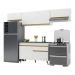 Cozinha Compacta Multimóveis Veneza GW FG3697 com Armário e Balcão Branca